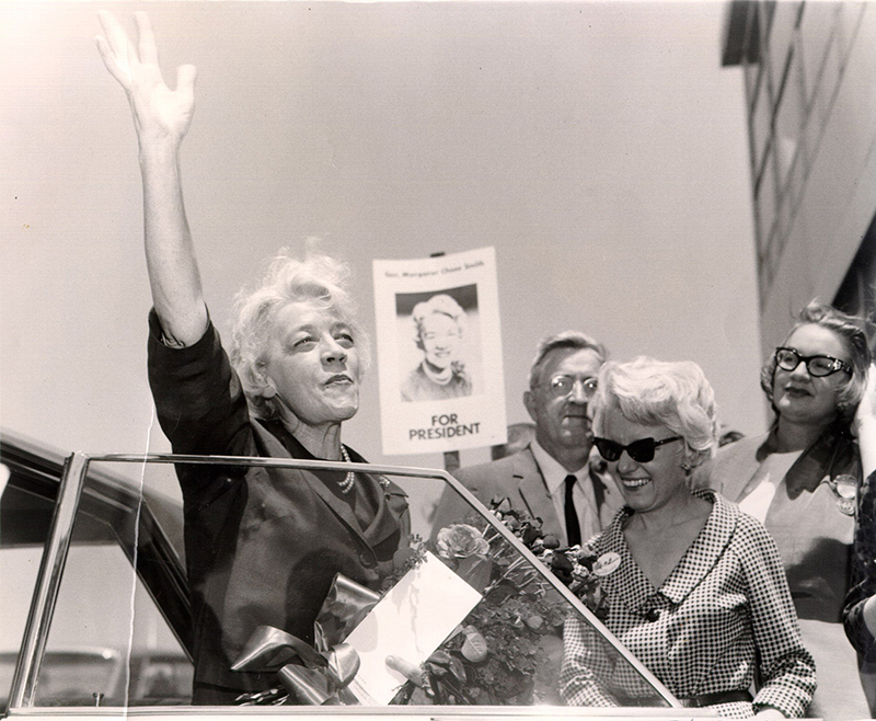 U.S. Sen. Margaret Chase Smith, R-Maine, arrives at the Republican National Convention in San Francisco in this July 1964.