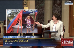 Sen. Susan Collins, R-Maine, is calling for reforms in federal anti-poverty programs. In a floor speech Wednesday to introduce her bill, she highlighted, as an example of the gaps in existing programs, the Maine Sunday Telegram's story about a 5-year-old girl who lived in Portland's woods this summer. 