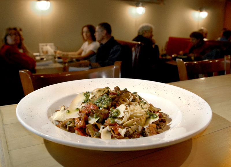 Shay’s Grill Pub in Portland will serve this Mediterranean pasta dish for its vegetarian customers during Maine Restaurant Week.
