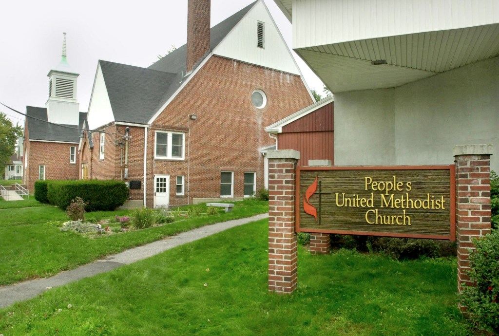 File photo/ Peoples United Methodist Church on Broadway in South Portland. John Ewing South Neighbors