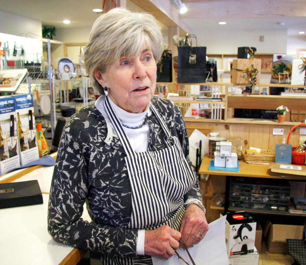 Dodie Phillips, owner of Key to the Kitchen in Kennebunk's Lower Village, talks about the proposed TIF district, and where she'd like to see funds used for improvements.