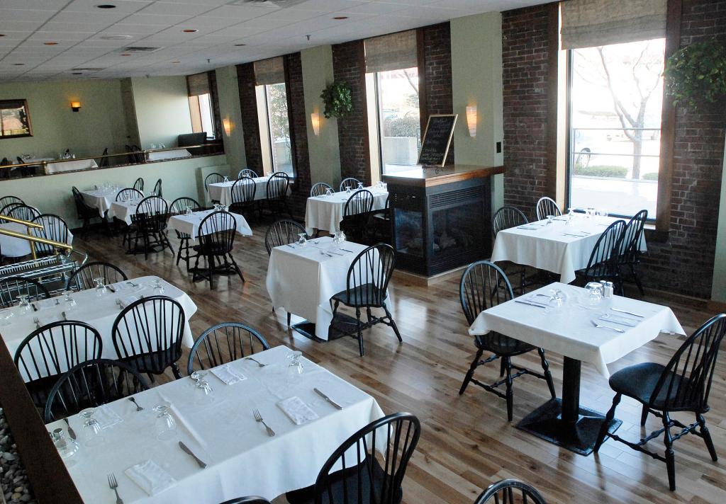 The Snow Squall restaurant has wood floors and a gas stove that fairly begs for a chilly, snow squall kind of day.