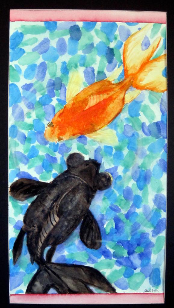 "Fish Bowl,” a watercolor by Portland High School senior Josiah Webber.