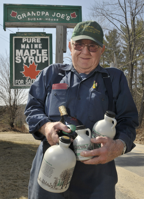 Norman McKenney, Ben McKenney’s grandfather, gets ready for Maine Maple Sunday. His grandfather was Grandpa Joe, the founder of the family maple syrup business Grandpa Joe’s Sugar House in East Baldwin.