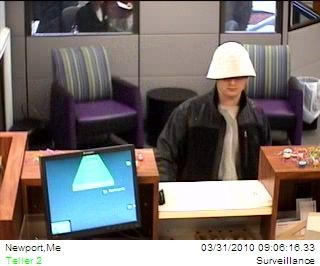 Police are searching for this young man in connection with a bank robbery in Newport on Wednesday morning.