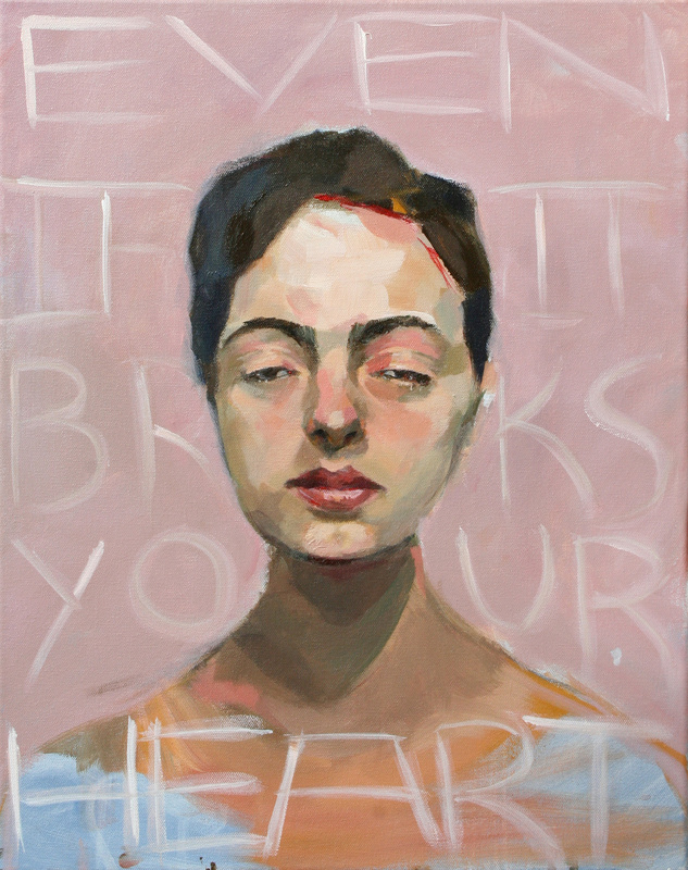 Emily Schiff-Slater, a senior at Hall-Dale High School in Farmingdale, was among 22 Gold Key winners and five American Vision winners in the Scholastic Art Awards, held last weekend at Heartwood College of Art in Kennebunk. The Scholastics are a national program for young artists. Schiff-Slater won recognition for her untitled self-portrait with the words across the painting, “Even If it Breaks Your Heart.” As the top American Vision winner from Maine, her work will be displayed at Carnegie Hall in New York in June, along with other American Vision winners from around the country. Heartwood hosted an exhibition of artwork from students across Maine, as well as a recognition banquet for the student-artists and their families.