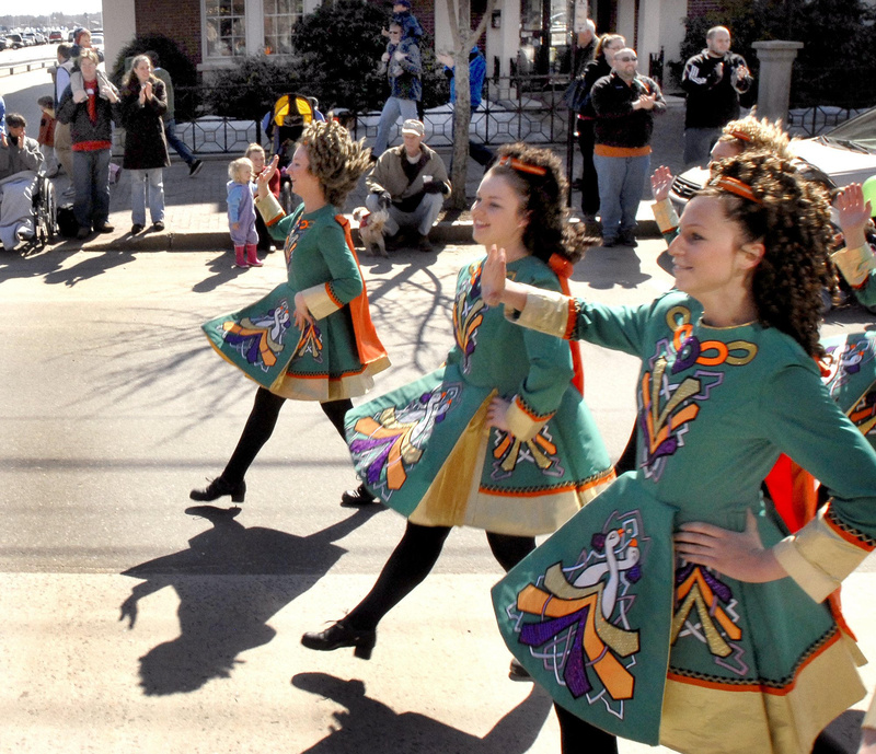 Stillson School of Irish Dance members participated in last year’s St. Patrick’s Day parade along Commercial Street.