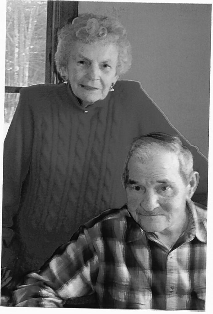 Oscar Libby, seen here with his wife, Gloria, lied about his age to get a job with the state, dumping sand atop road tar so it wouldn’t stick to tires. Gloria Libby says he cleaned up the driveway the night before he died.