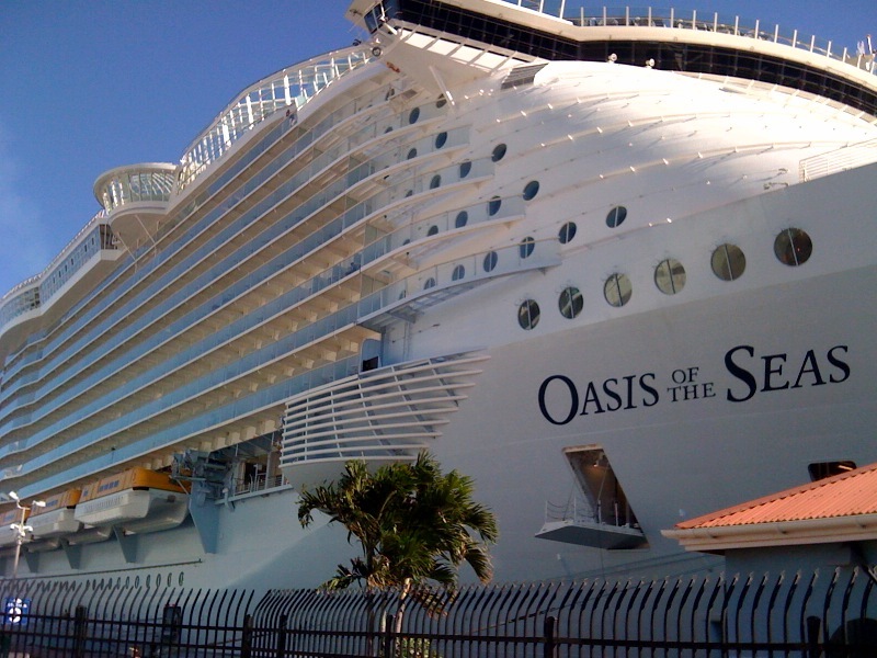 The Oasis of the Seas now holds the record as the world’s largest cruise ship. It holds more than 5,000 passengers and has a garden, skating rink and boardwalk.