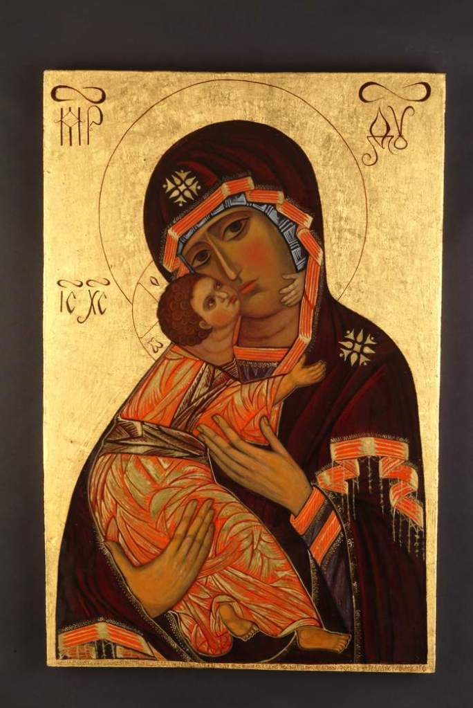 “Mother-of-God-of-Vladimir” by Marina Forbes, who will lead a workshop, “The Art of Icon Painting,” at the York Art Association.