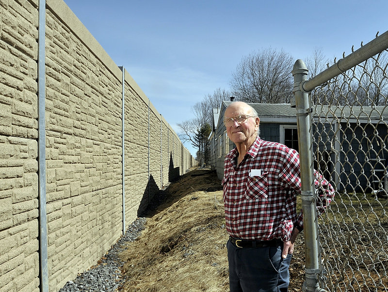 Paul “Andy” Anderson was instrumental in getting the 10-foot-tall sound wall installed along Interstate 295 in South Portland. The neighborhood still hears the rumble of traffic, but most say the 3,550-foot composite wall has made a vast improvement.