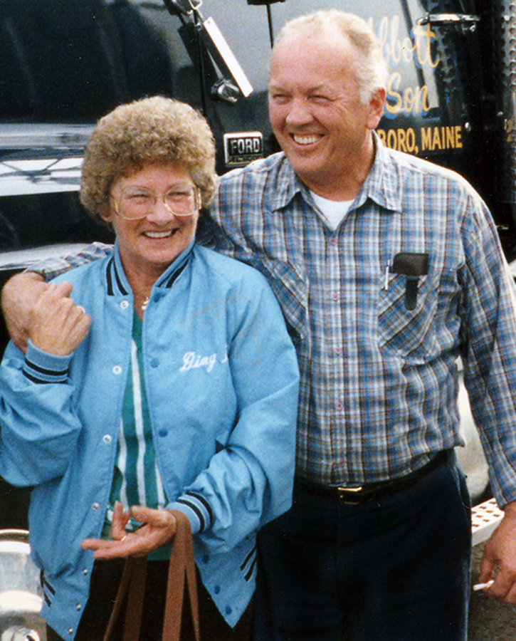 Marjorie and Clinton Abbott are shown in Sparks, Nev., in 1985. He was a long-haul trucker for many years and she often traveled with him.