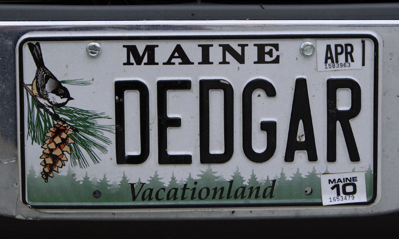 The license plate on Walter Skold's van pays homage to dead poet Edgar Allan Poe is van. Skold, the founder of the Dead Poets Society of America, hopes to make Oct. 7th "Dead Poets Remembrance Day."