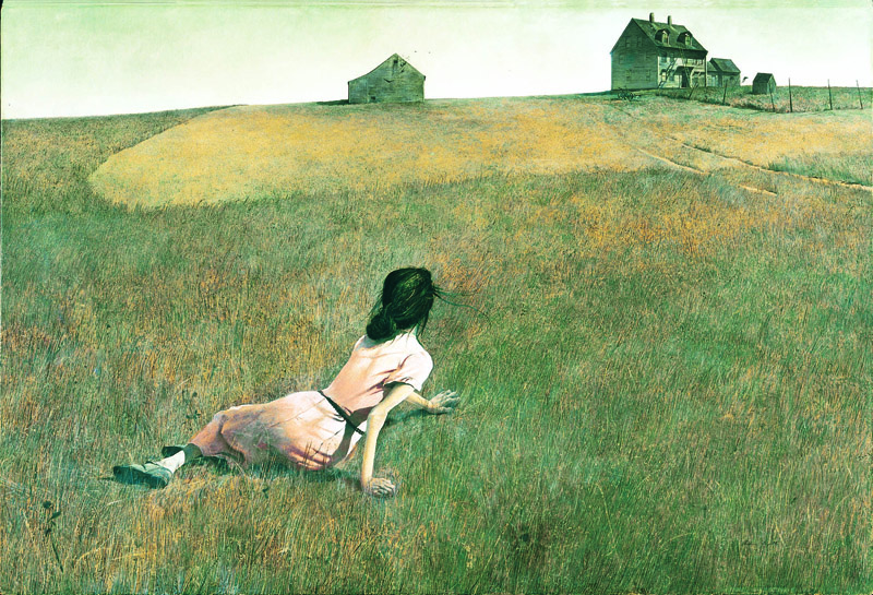 Devastated by his father's death in 1945, Andrew Wyeth found himself drawn to people like the crippled Christona Olson, whom he immortalized in 1948 in "Christina's World." Christina's World Wyeth