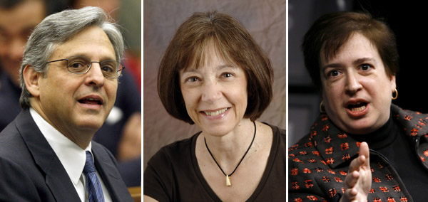 It is widely believed that the leading candidates to replace Justice Stevens are, from left: federal appellate Judges Merrick Garland, 57, and Diane Wood, 59, and Solicitor General Elena Kagan, 49.