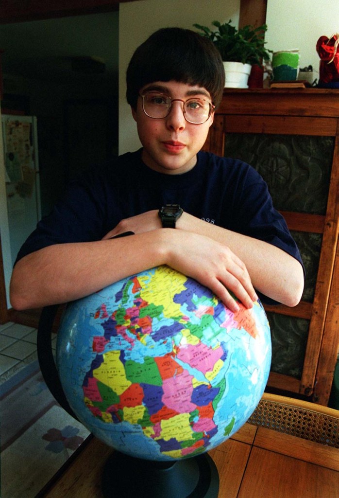 Greg Thaler of Yarmouth, knows his way around a globe. He was a previous winner of the state geography bee.