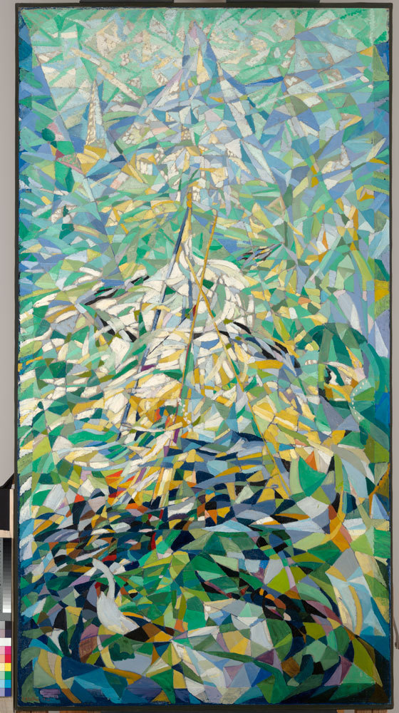 "Spring (The Procession)," by Joseph Stella, oil on canvas ca. 1914-16, from "Methods for Modernism" at Bowdoin College.