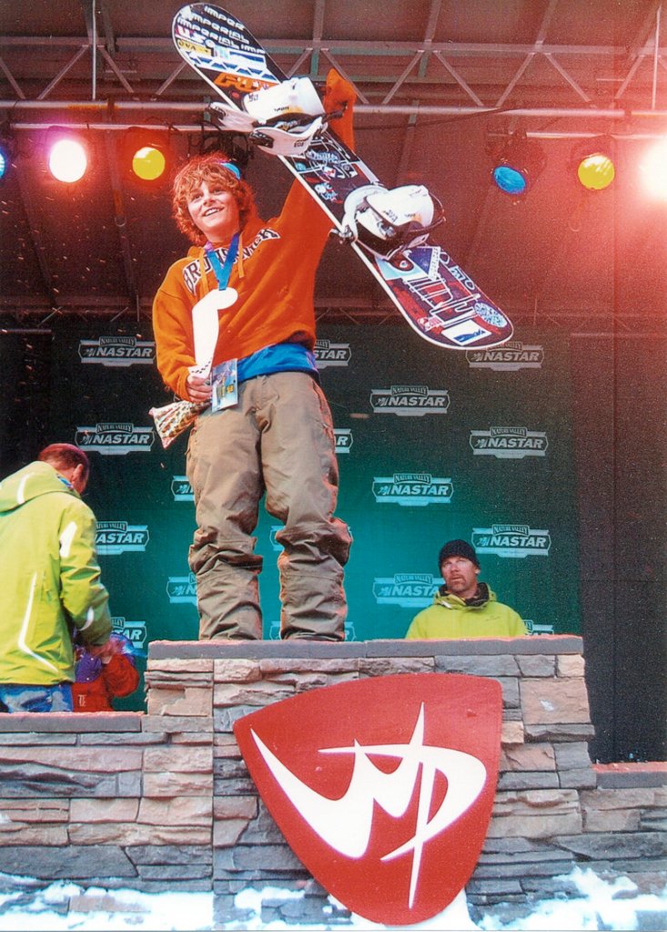 Myles Silverman, a seventh-grader from Brunswick, took first place in the 11-12 division at a snowboard competition last week at Winter Park, Colo. Silverman has won his age group three years in a row.