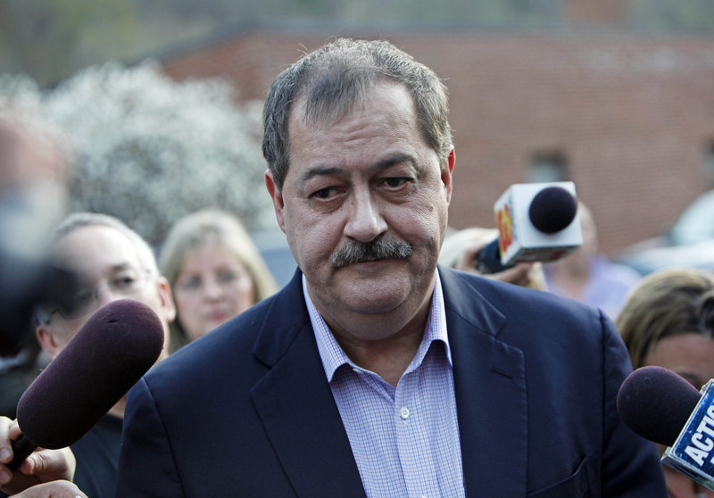 Massey CEO Don Blankenship defended the mine’s safety record Tuesday.