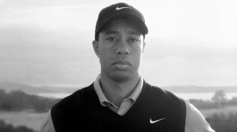 Tiger Woods appears in a Nike commercial that aired Wednesday and Thursday. In it, he looks into the camera without speaking while a recording of his late father from a 2004 documentary is heard.