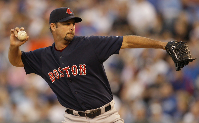 Tim Wakefield lost his chance at a victory Friday night when the bullpen continued its shaky start. Wakefield gave up two runs and six hits in seven innings for Boston.