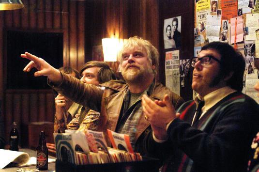 Philip Seymour Hoffman, center, and Nick Frost in "Pirate Radio," a comedy from British director Richard Curtis.