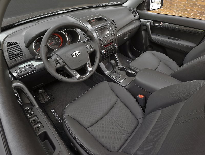 The interior includes many amenities on the base model – including a tilt/telescoping steering wheel.