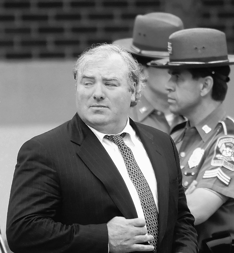 Michael Skakel arrives at court in Norwalk, Conn., in 2002 during his trial for the killing of 15-year-old Martha Moxley in 1975. Skakel, 49, is serving a sentence of 20 years to life.