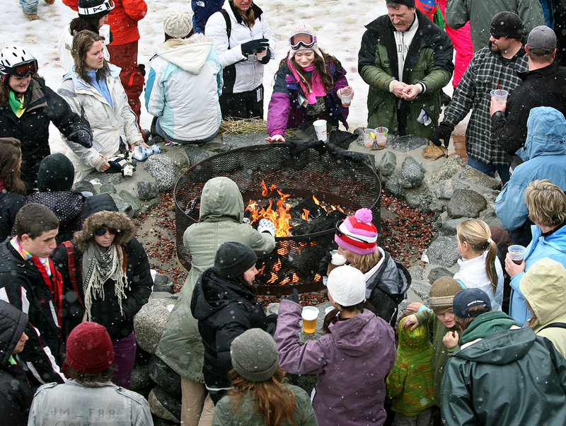 A fire pit on the Beach is a big draw for Reggae Fest-goers.