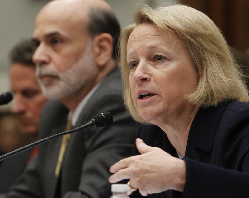 SEC Chairwoman Mary Schapiro, seated next to Federal Reserve Chairman Ben Bernanke, told the panel that the SEC is examining “the truthfulness of the disclosure” in Lehman’s financial filings before the Wall Street giant collapsed in September 2008. It was the biggest corporate bankruptcy in U.S. history.