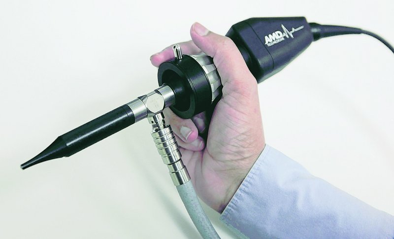 A special otoscope can project images on a computer screen for both the patient and the doctor in another location to see inside a patient’s ear.