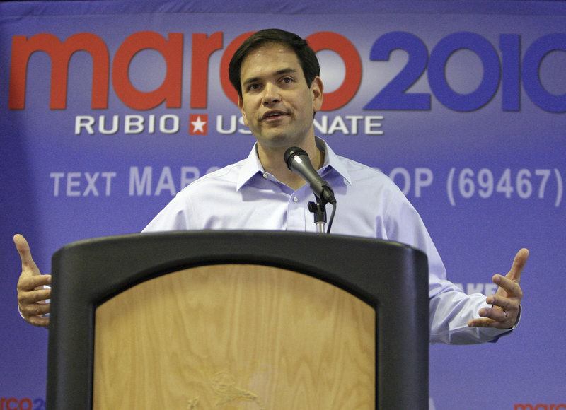 Florida Republican U.S. Senate candidate Marco Rubio is under scrutiny for his use of party credit cards.