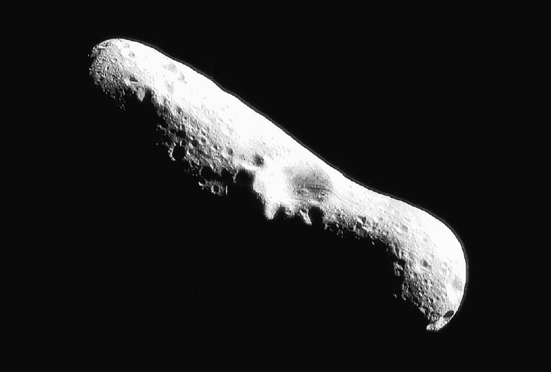 Near-Earth asteroids like this one, named Eros, may be more attractive to explore after the discovery of a significant amount of ice and organic molecules on the asteroid named 24 Themis. Scientists have long searched for solid evidence that water could have come to earth via asteroid collision.