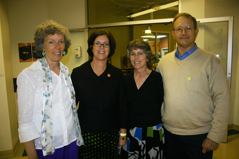 Kathy Mills, a former staff member, Beth Elicker, the executive vice president, Katherine Harmon Harding, a continuing studies teacher, and Ralph Harding, a trustee.