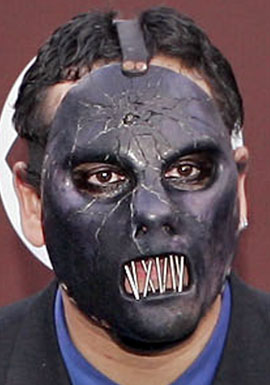 Paul Gray from the group Slipknot arrives for the 47th Annual Grammy Awards in Los Angeles in this Feb. 13, 2005, photo,
