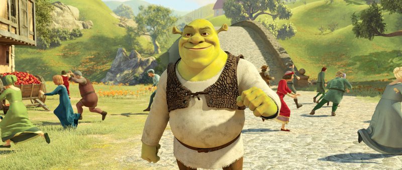 Shrek is voiced by Mike Myers in the 3-D animated "Shrek Forever After."