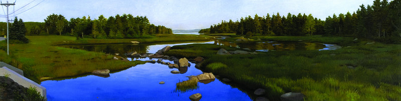 “Thomas Bay, MDI,” oil on canvas by James Mullen