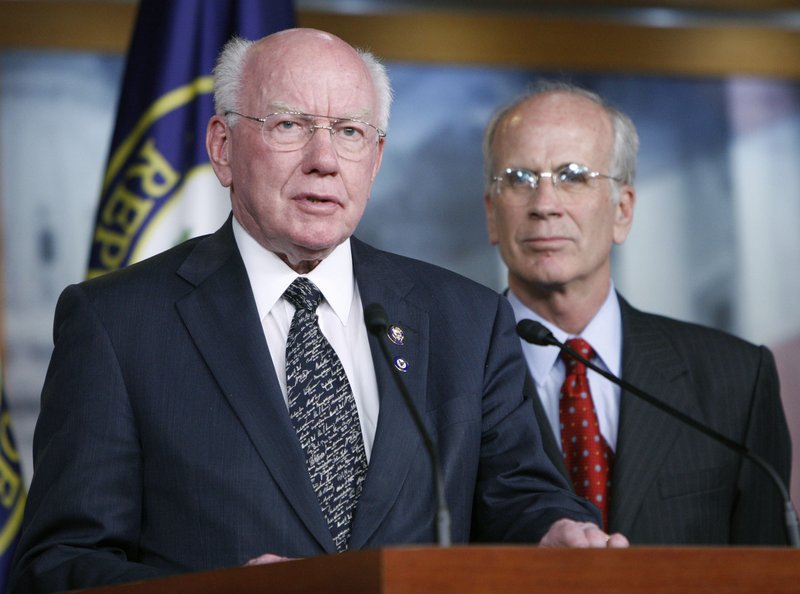 Rep. Vernon Ehlers, R-Mich., left, and Rep. Peter Welch, D-Vt., discuss the Home Star Energy Retrofit Act on Thursday in Washington. The $5.7 billion bill now goes to the Senate.