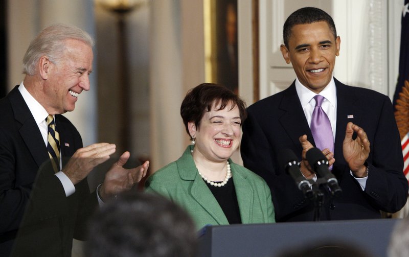 President Obama and Vice President Joe Biden applaud as Solicitor General Elena Kagan is introduced as Obama’s choice for Supreme Court justice in the White House on Monday. Kagan is hearing some criticism from left and right alike, but observers expect the Senate to confirm her.