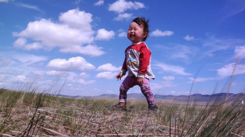 Bayar, who lives in Mongolia with his family, is one of the four babies followed from birth to first steps.
