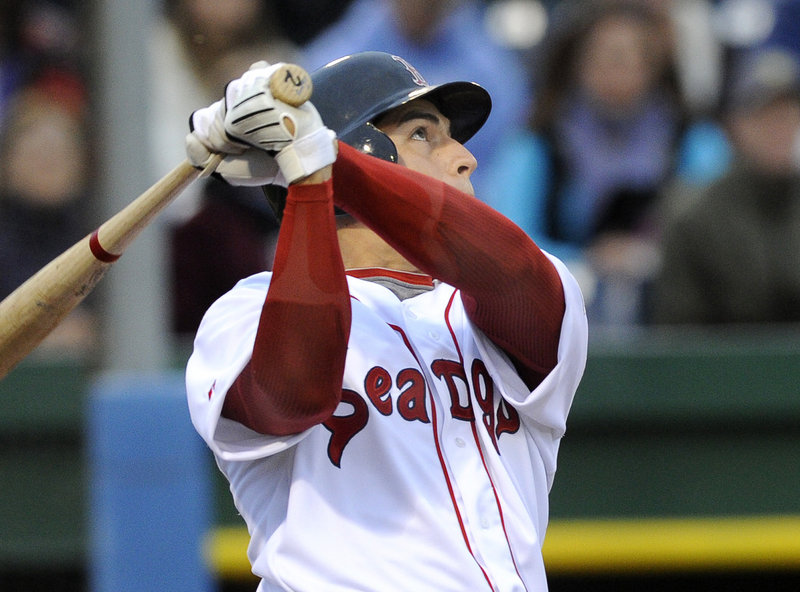 Red Sox outfielder Jacoby Ellsbury went 0 for 3 with a walk and a run scored Tuesday night as he started in center field on a rehabilitation assignment at Hadlock Field. A packed house of 7,368 welcomed the former Sea Dog back to Portland.