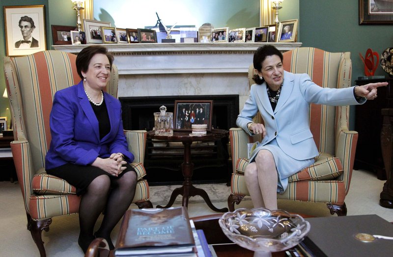 Supreme Court nominee Elena Kagan, left, meets with GOP Sen. Olympia Snowe of Maine on Thursday. Asked whether Republicans could support Kagan, Snowe had kind words for her afterward, but said, “I’d like to wait and see.”