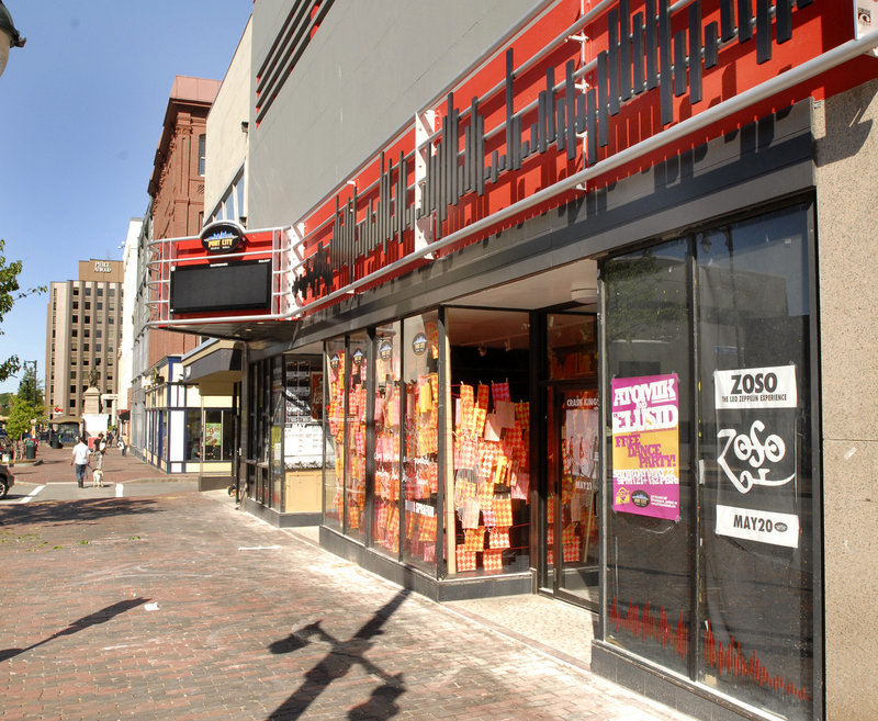 Port City Music Hall, a popular nightclub and concert venue near Monument Square, is shown Thursday before improvements to its facade.