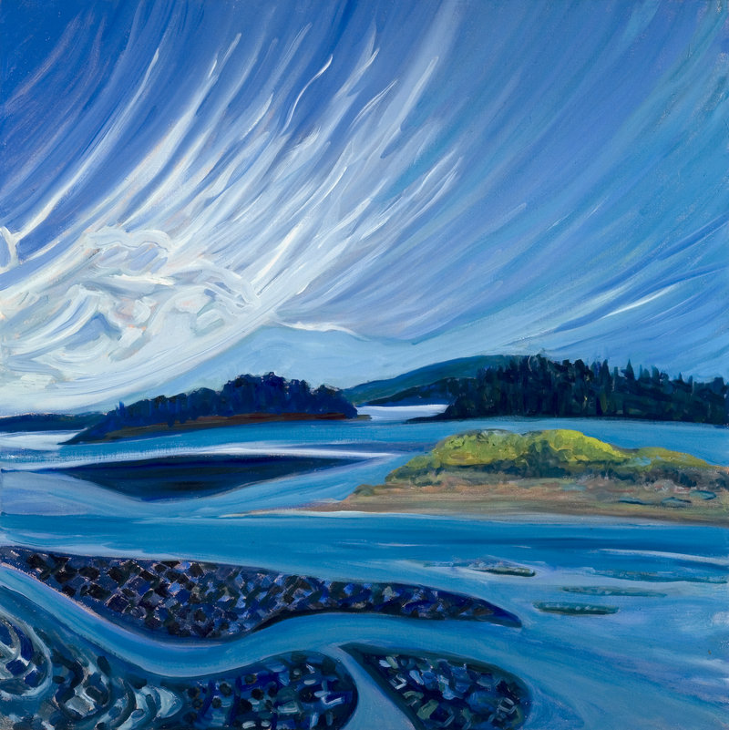 Painter Brita Holmquist will be at a reception Thursday celebrating the opening of her new solo show, “The Lonely Sea and the Sky,” at Elizabeth Moss Galleries in Falmouth.