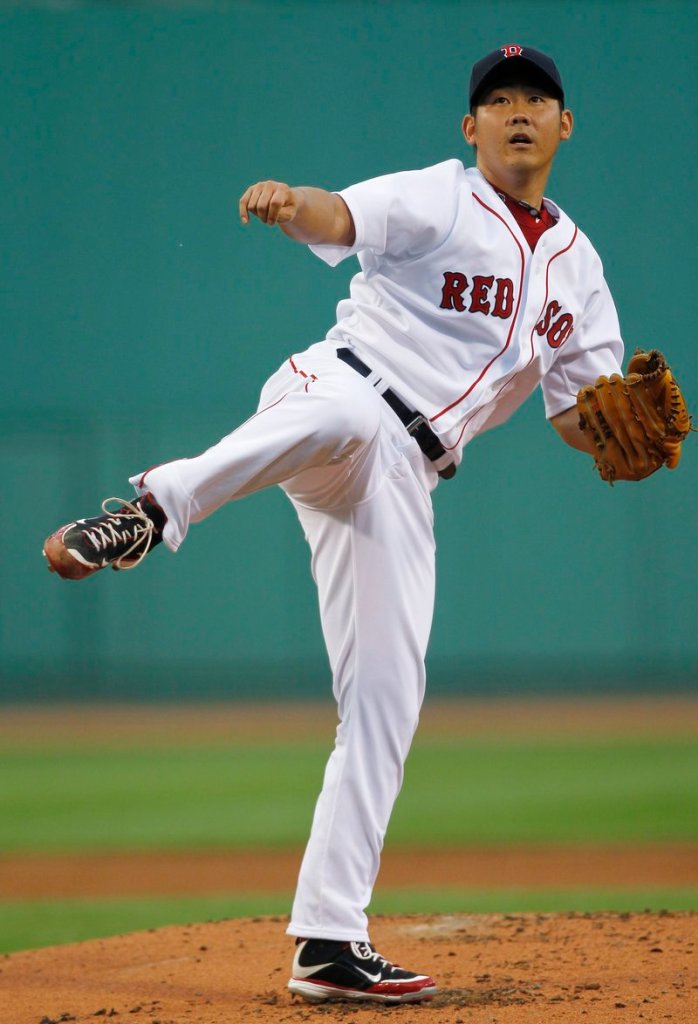 Daisuke Matsuzaka, pitching for the first time since a near no-hitter at Philadelphia, had no command Thursday night in a 4-3 loss to the Kansas City Royals, walking eight over 4 2⁄3 innings for the Red Sox.