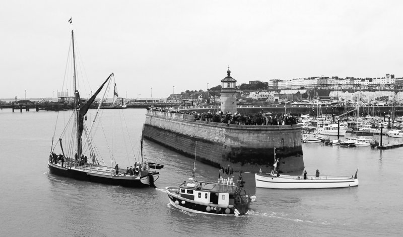 Small boats set sail from Ramsgate Harbour in England to mark the 70th anniversary of Operation Dynamo, the evacuation of more than 338,000 Allied troops from the beaches of Dunkirk, France, during World War II. “We can all be proud of the ‘little ships’ of Dunkirk,” Prime Minister David Cameron said.