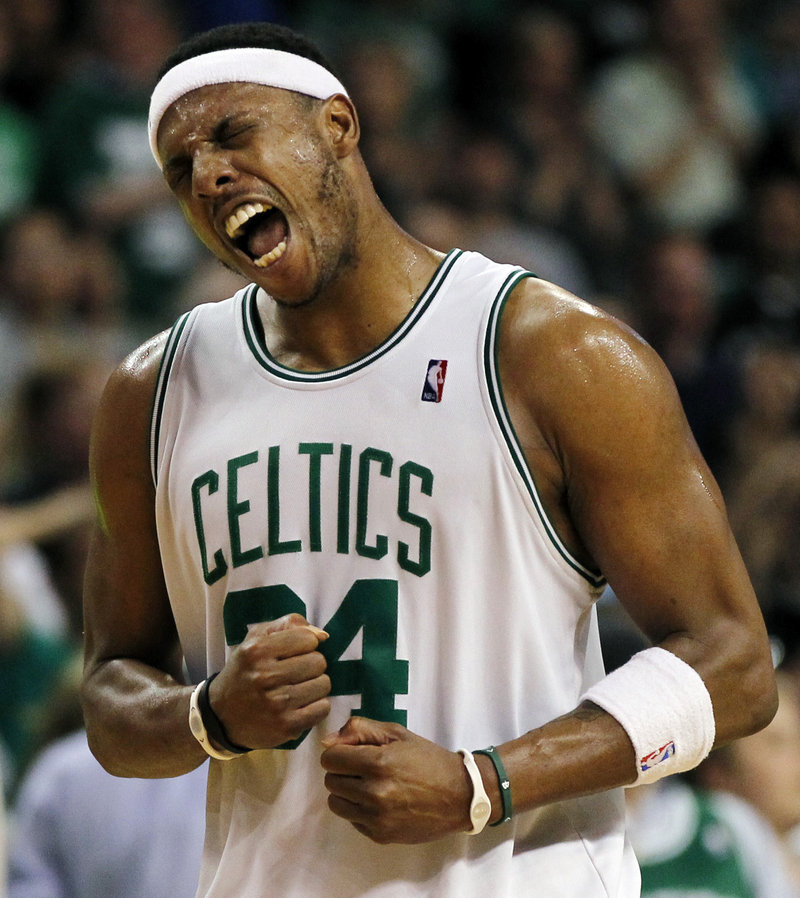 Paul Pierce of the Boston Celtics had a night to shout about Friday, scoring 31 points with 13 rebounds in the Game 6 victory against the Orlando Magic that returned the Celtics to the NBA finals.