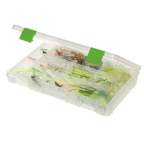 Plano’s tray boxes work by holding baits securely in place under their own wire “spring” tension.