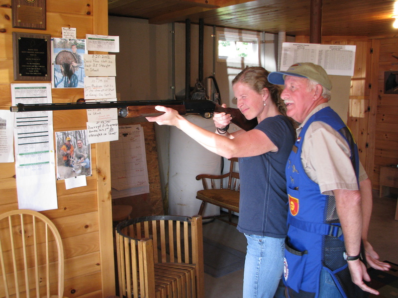 Shannon Bryan practices her aim under the tutelage of shooting instructor Brad Varney.