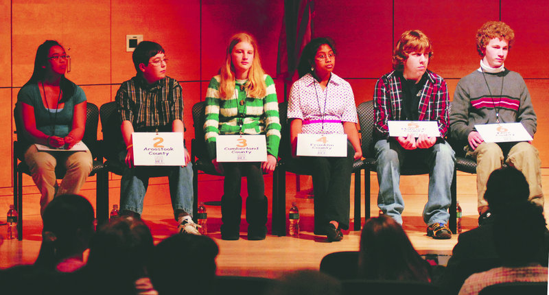 Contestants represented their communities well at the Maine State Spelling Bee, held March 20 in Portland and sponsored by The Portland Press Herald/ Maine Sunday Telegram.